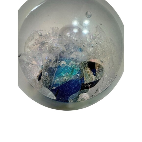 Vintage Art Glass Paperweight Signed By Roger Vines /2000/Rare / Tranquil Waters - Picture 2 of 16